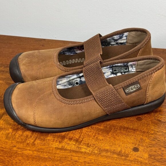 KEEN Shoes Womens 6.5 Brown Mary Jane Leather Casual Flats Comfort MJ 1017376 - Picture 3 of 11